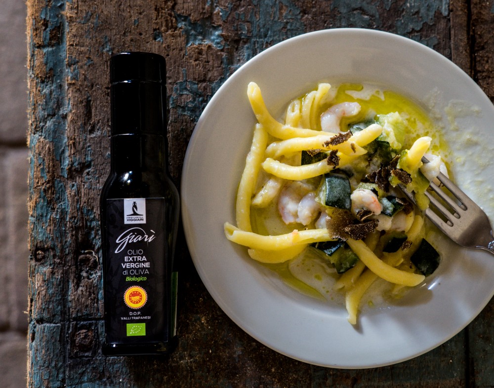 Zucchine gambero e tartufo nero