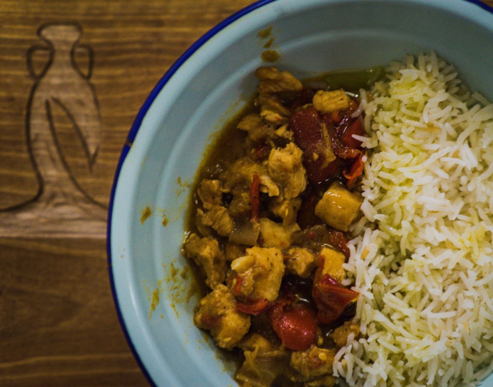 Pollo peperoni e melanzane